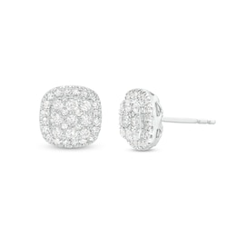 Diamond Stud Earrings 1/2 ct tw Round-Cut 10K White Gold