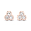 Thumbnail Image 2 of Diamond Three Stone-Earrings 1/2 ct tw Round-Cut 10K Rose Gold