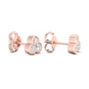 Thumbnail Image 3 of Diamond Three Stone-Earrings 1/2 ct tw Round-Cut 10K Rose Gold