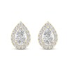 Thumbnail Image 3 of Diamond Pear Earrings 1/3 ct tw Pear & Round-Cut 10K Yellow Gold