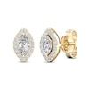Diamond Earrings 1/3 ct tw Marquise & Round-Cut 10K Yellow Gold