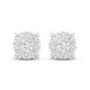 Thumbnail Image 0 of Diamond Halo Stud Earrings 1 ct tw Round-Cut 10K White Gold