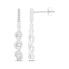 Thumbnail Image 1 of Memories Moments Magic Diamond 3-Stone Dangle Earrings 1/4 ct tw 10K White Gold