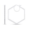 Thumbnail Image 1 of Diamond Hexagon Hoop Earrings 1/10 ct tw Sterling Silver