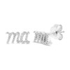 Thumbnail Image 1 of Diamond Ma-Ma Earrings 1/8 ct tw Round-Cut 10K White Gold