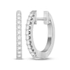 Thumbnail Image 1 of Diamond Hoop Earrings 1/6 ct tw 10K White Gold