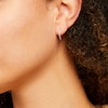 Thumbnail Image 3 of Diamond Hoop Earrings 1/6 ct tw 10K White Gold