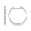 Thumbnail Image 1 of Diamond Hoop Earrings 1/4 ct tw 10K White Gold