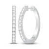 Thumbnail Image 1 of Diamond Hoop Earrings 1/2 ct tw 10K White Gold
