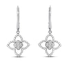 Thumbnail Image 1 of Floral Diamond Earrings 5/8 Carat tw 10K White Gold