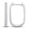 Thumbnail Image 0 of Diamond Hoop Earrings 1/5 ct tw Round-cut 10K White Gold