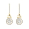 Thumbnail Image 1 of By Women For Women Diamond Lotus Drop Earrings 1/3 ct tw Round-cut 10K Yellow Gold