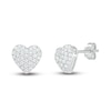 Thumbnail Image 0 of Diamond Heart Earrings 1/4 ct tw Round-cut 10K White Gold