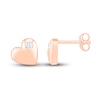 Thumbnail Image 2 of Diamond Heart Earrings 1/20 ct tw Round-cut 10K Rose Gold