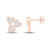 Thumbnail Image 1 of Diamond Triple Heart Earrings 1/10 ct tw Round-cut 10K Rose Gold