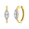 Thumbnail Image 0 of Forever Connected Diamond Hoop Earrings 3/8 ct tw Pear & Round-cut 10K Yellow Gold