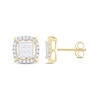 Thumbnail Image 1 of Diamond Earrings 1/2 ct tw Princess & Round-Cut 10K Yellow Gold