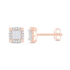 Thumbnail Image 1 of Diamond Earrings 1/5 ct tw Princess & Round-Cut 10K Rose Gold