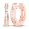 Thumbnail Image 1 of Diamond Huggie Hoop Earrings 1/8 ct tw Round-cut 10K Rose Gold