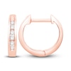 Thumbnail Image 2 of Diamond Huggie Hoop Earrings 1/8 ct tw Round-cut 10K Rose Gold