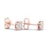 Thumbnail Image 3 of Diamond Halo Stud Earrings 1/4 ct tw Round-Cut 10K Rose Gold