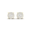 Thumbnail Image 1 of Diamond Halo Stud Earrings 1/2 ct tw Round-Cut 10K Yellow Gold