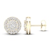 Thumbnail Image 1 of Diamond Halo Stud Earrings 1 ct tw Round-Cut 10K Yellow Gold