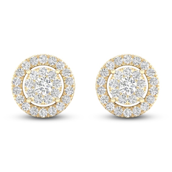 Diamond Stud Earrings 1/ ct tw Round-Cut 10K Gold