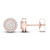 Thumbnail Image 2 of Diamond Stud Earrings 1/4 ct tw Round-Cut 10K Rose Gold