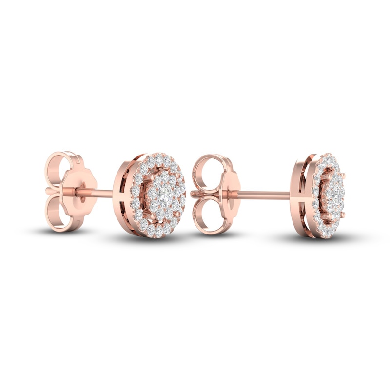 Main Image 4 of Diamond Stud Earrings 1/4 ct tw Round-Cut 10K Rose Gold