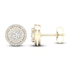 Thumbnail Image 2 of Diamond Stud Earrings 1/2 ct tw Round-Cut 10K Yellow Gold