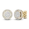 Thumbnail Image 2 of Diamond Stud Earrings 1/2 ct tw Round-Cut 10K Yellow Gold