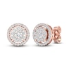 Thumbnail Image 2 of Diamond Stud Earrings 1/2 ct tw Round-Cut 10K Rose Gold