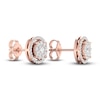 Thumbnail Image 4 of Diamond Stud Earrings 1/2 ct tw Round-Cut 10K Rose Gold