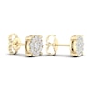 Diamond Halo Stud Earrings 1 ct tw Round-Cut 10K Yellow Gold