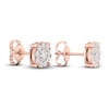 Thumbnail Image 4 of Diamond Halo Stud Earrings 1 ct tw Round-Cut 10K Rose Gold