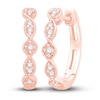 Thumbnail Image 0 of Diamond Twist Hoop Earrings 10K Rose Gold