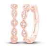 Thumbnail Image 1 of Diamond Twist Hoop Earrings 10K Rose Gold