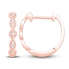 Thumbnail Image 2 of Diamond Twist Hoop Earrings 10K Rose Gold