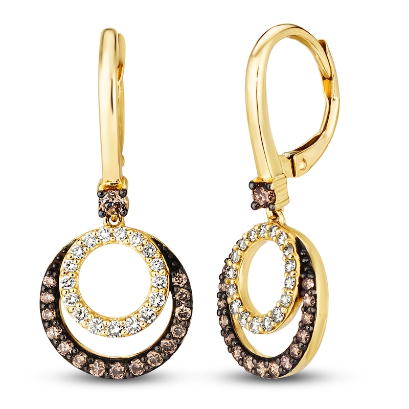 Main Image 1 of Le Vian Diamond Dangle Earrings 3/4 ct tw Diamonds 14K Honey Gold