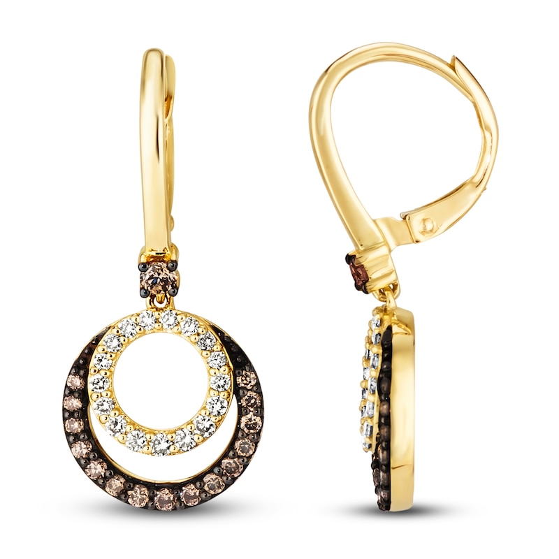 Main Image 2 of Le Vian Diamond Dangle Earrings 3/4 ct tw Diamonds 14K Honey Gold
