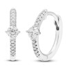 Thumbnail Image 0 of Diamond Hoop Earrings 1/4 ct tw Round-Cut 10K White Gold