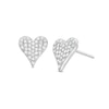 Thumbnail Image 0 of Diamond Heart Stud Earrings 1/4 ct tw Round-cut Sterling Silver