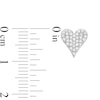 Thumbnail Image 1 of Diamond Heart Stud Earrings 1/4 ct tw Round-cut Sterling Silver
