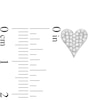 Thumbnail Image 2 of Diamond Heart Stud Earrings 1/4 ct tw Round-cut Sterling Silver