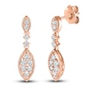 Thumbnail Image 1 of Diamond Dangle Earrings 1/2 ct tw Round-cut 10K Rose Gold