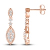 Thumbnail Image 3 of Diamond Dangle Earrings 1/2 ct tw Round-cut 10K Rose Gold