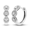 Thumbnail Image 0 of Diamond Hoop Earrings 1/2 ct tw Pear & Round-cut 10K White Gold