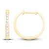 Thumbnail Image 1 of Diamond Hoop Earrings 1/4 ct tw Round-cut 10K Yellow Gold