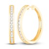 Thumbnail Image 1 of Diamond Hoop Earrings 1 ct tw Round-cut 10K Yellow Gold